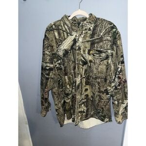 BROWNING Camo Cotton Blend Outdoor Shirt Button Down Sz L